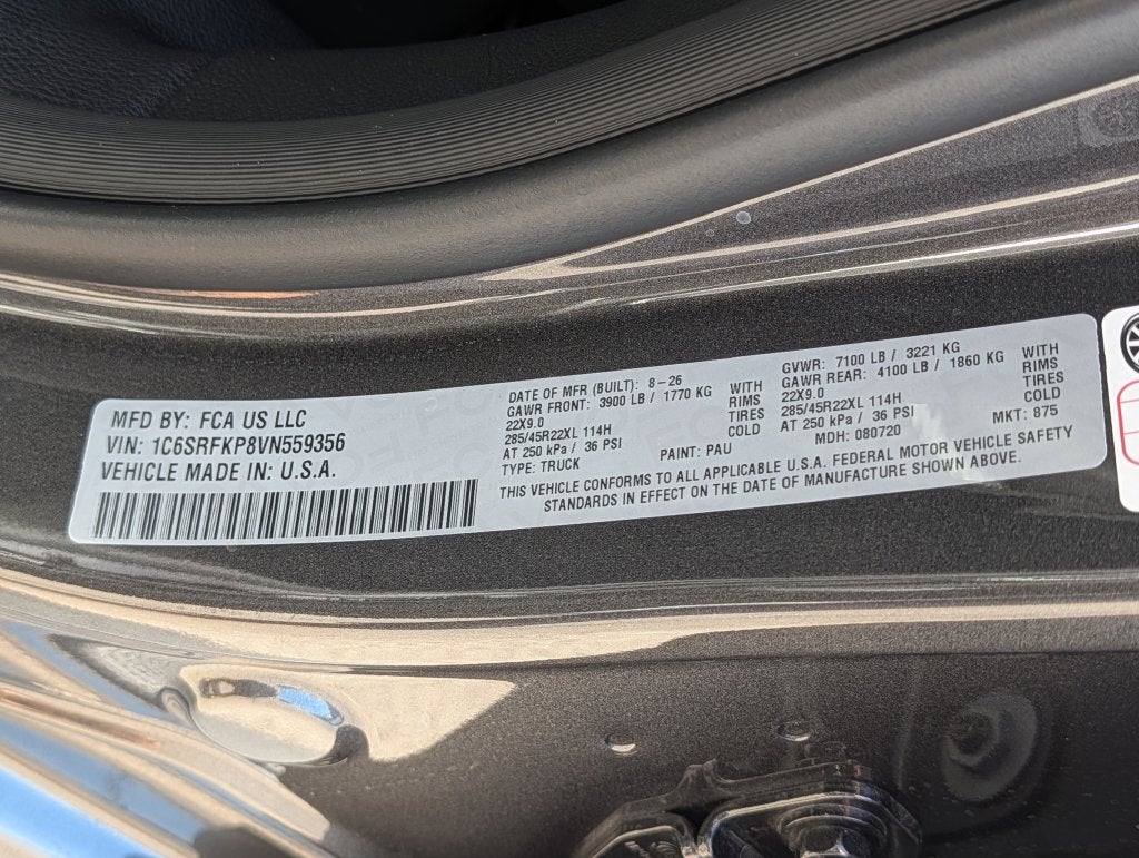 2027 RAM 1500 1500 TUNGSTEN CREW CAB 4X4 5'7' BOX