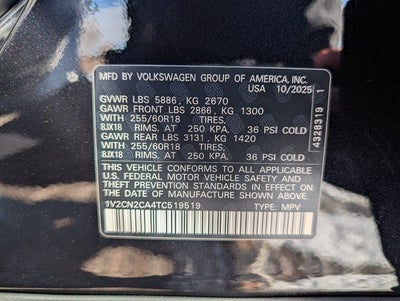 2026 Volkswagen Atlas 2.0T Peak Edition