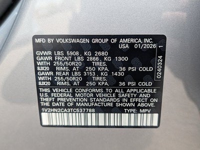 2026 Volkswagen Atlas 2.0T SE w/Technology