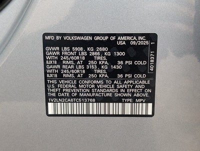 2026 Volkswagen Atlas 2.0T SE