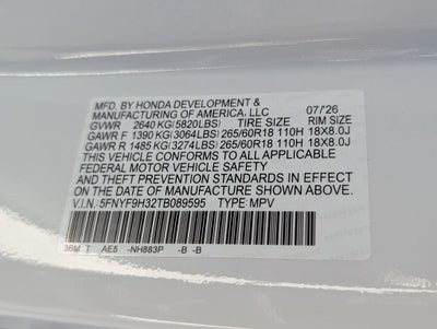 2026 Honda Passport RTL