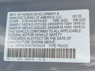 2026 Honda Ridgeline RTL