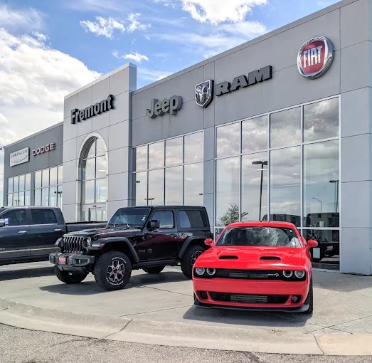 Fremont Chrysler Dodge Jeep Ram Casper dealership showroom on East 2nd Street in Casper, Wyoming
