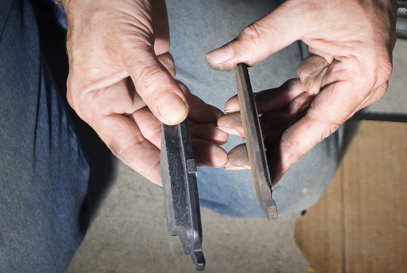 New and Old Brake Pads