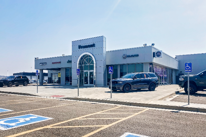 Fremont Chrysler Dodge Jeep Ram dealership building in Rock Springs, Wyoming
