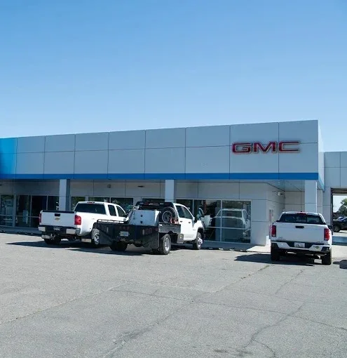 Fremont GMC Riverton dealership showroom facade and truck inventory in Riverton, Wyoming